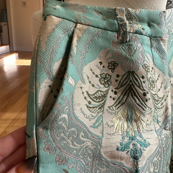 ETRO JACQUARD CIGARETTE TROUSERS- Size 40 Italian - Picture 7 of 16